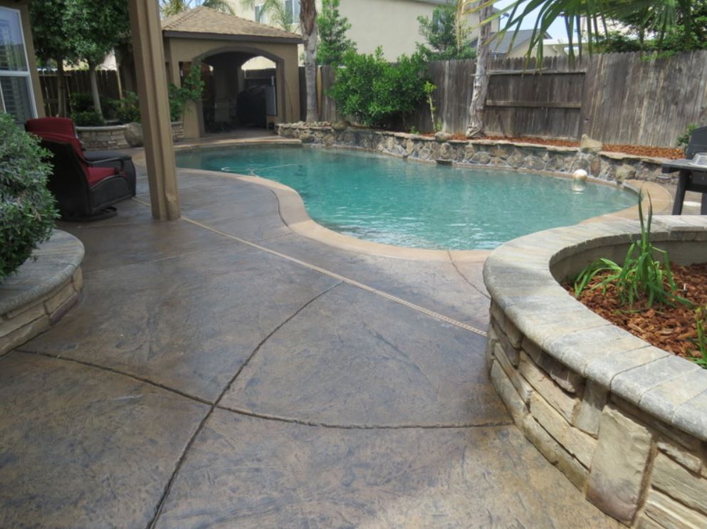 this image shows pool deck concrete resurfacing