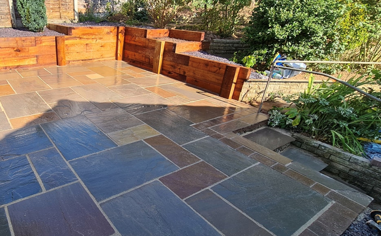 this image shows stamped patios in Laguna Niguel, California